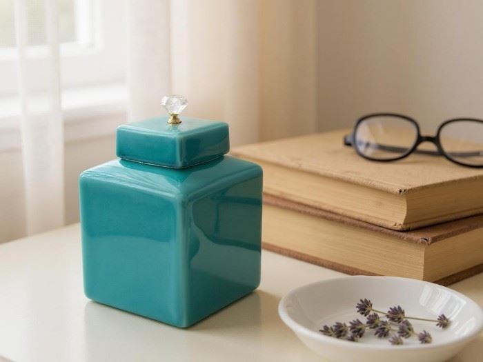POTE QUAD. PEQUENO Azul  23X15CM