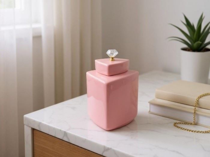POTE TRIANG. PEQUENO Rosa 21X15CM