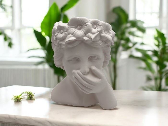VASO MENINA "MUDA" 19x15CM  CRU