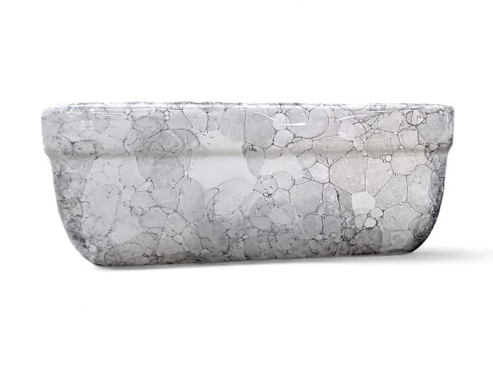 FLOREIRA  C/ BORDO 20x9x8CM BRANCO MARMORE
