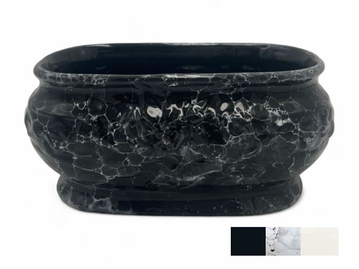 FLOREIRA C/ RELEVO 29x18x13CM PRETO