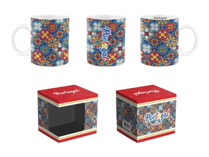 CANECA PORC C/COLHER 7CM