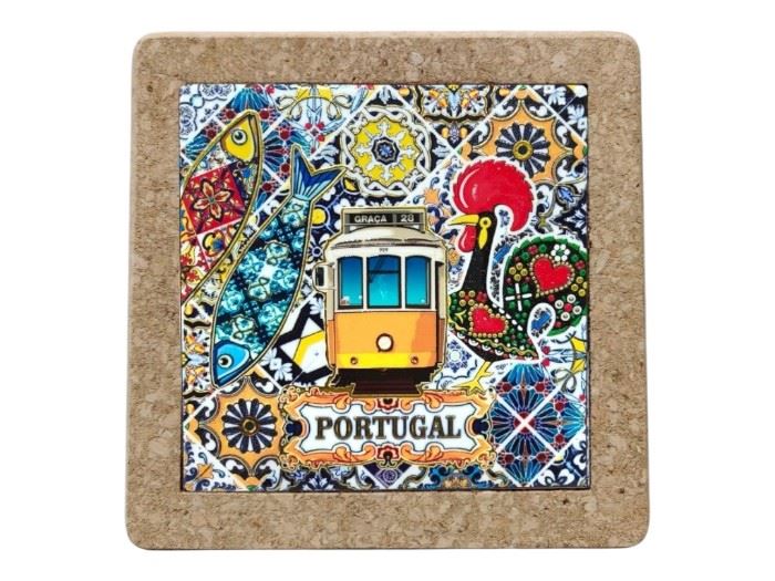 BASE TABUA AZULEJO CORTIÇA PORTUGAL 19,5CM