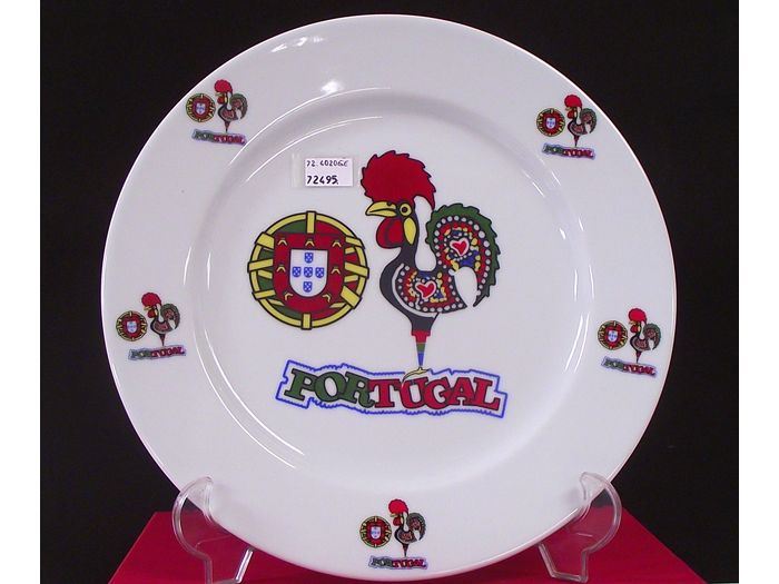 PRATO PORCELANA 32CM GALO+ESCUDO