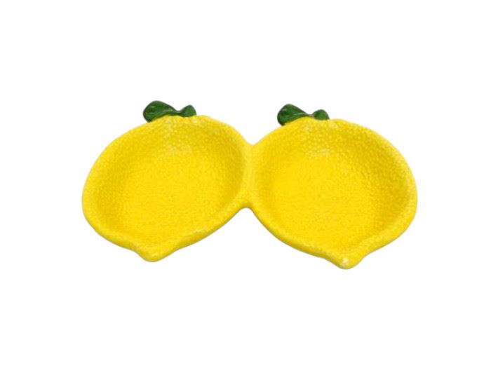 PRATO APERITIVO LIMAO AMARELO 20X16X3CM