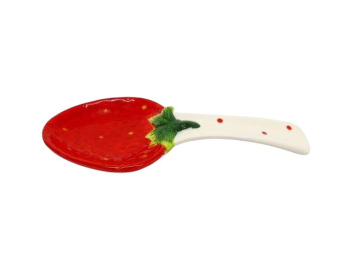 POUSA-COLHER MORANGO VERM. 25X10X3CM