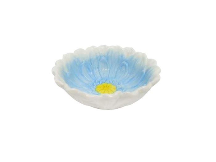 TAÇA FLOR  AZUL CLARO 18X18X6CM