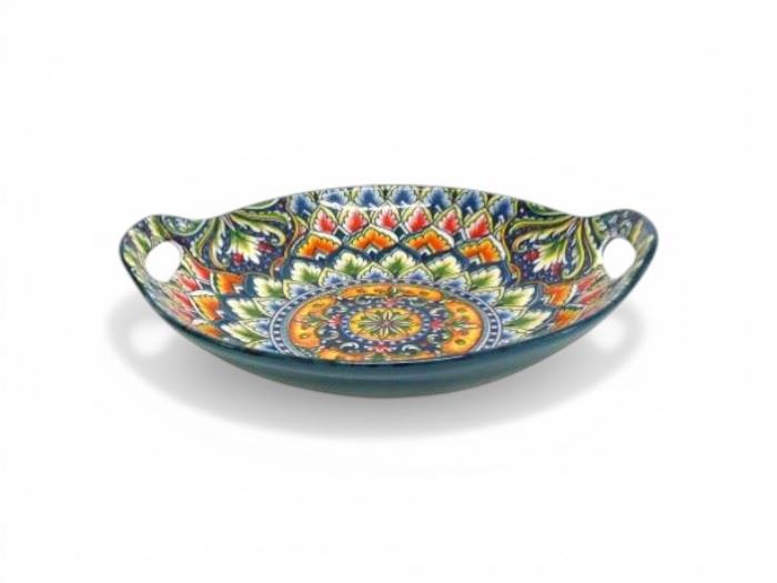 PRATO FUNDO C/ASAS COLORIDO 22X20X5CM