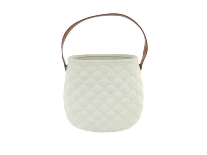 VASO BOLSA CREME 16X11X17CM