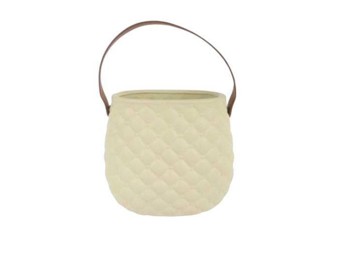 VASO BOLSA BEGE 16X11X17CM