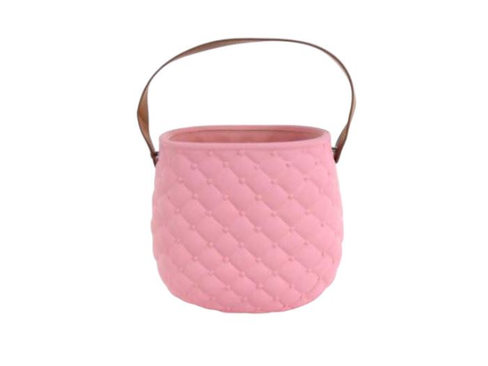 VASO BOLSA ROSA 16X11X17CM