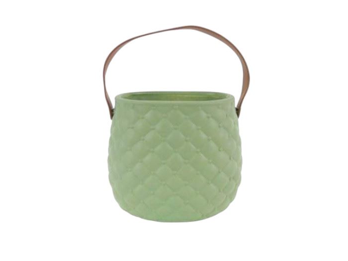 VASO BOLSA VERDE 16X11X17CM