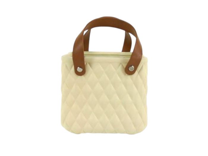 VASO BOLSA BEGE 17X12X17CM