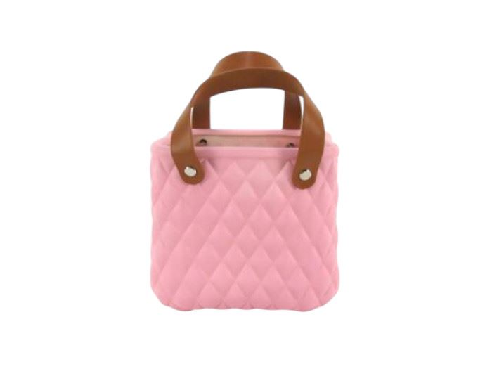 VASO BOLSA ROSA 17X12X17CM