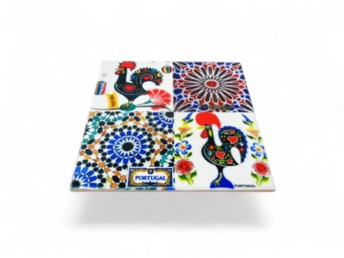 BASE CORTIÇA C/AZULEJO "PORTUGAL" 15X15CM