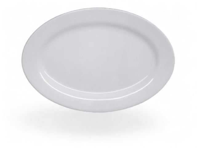 TRAVESSA 12" OVAL  BRANCO 31CM