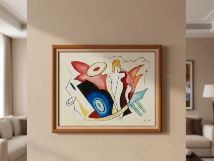 TELA 100X 80 C/ MOLDURA MAD.