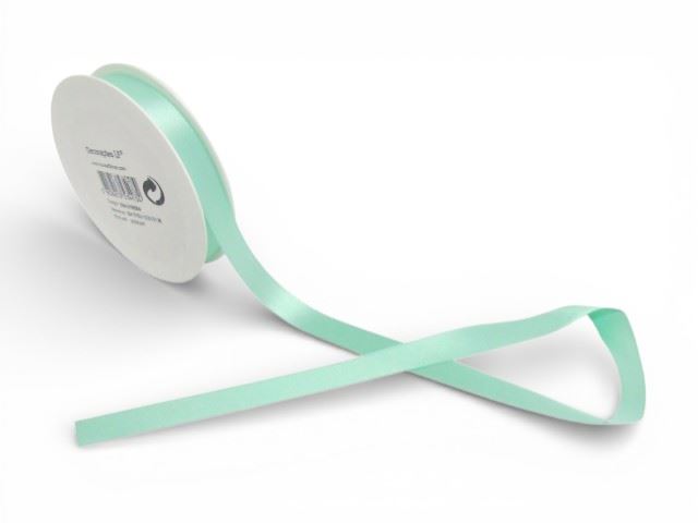 ROLO FITA CETIM FACE DUPLA VERDE MENTA 15MMX25M