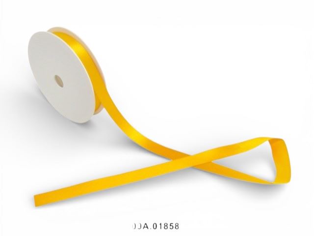 ROLO FITA CETIM FACE DUPLA AMARELA 15MMX25M