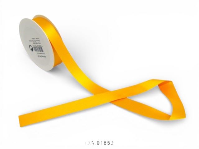 ROLO FITA CETIM FACE DUPLA AMARELA 25MMX25M