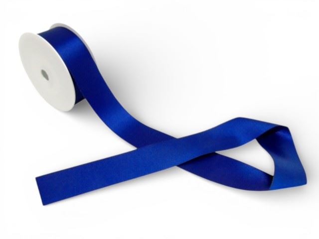 ROLO FITA CETIM FACE DUPLA AZUL ESC. 40MMX25M