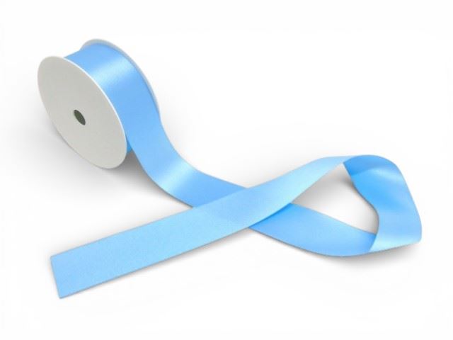 ROLO FITA CETIM FACE DUPLA AZUL BEBE 40MMX25M