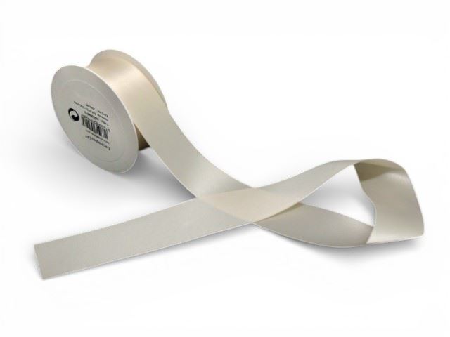 ROLO FITA CETIM FACE DUPLA BEGE 40MMX25M