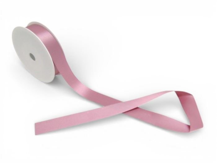 ROLO FITA CETIM FACE DUPLA ROSA 25MMX25M