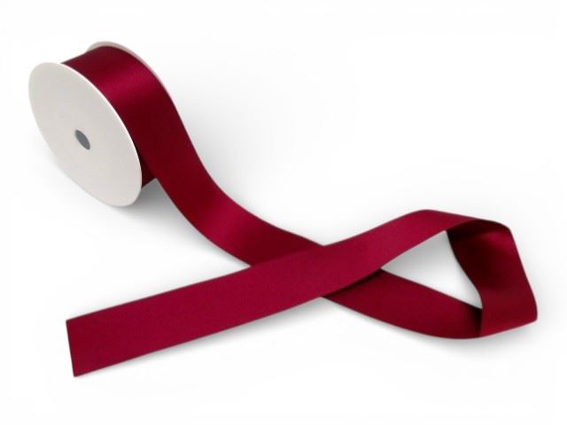 ROLO FITA CETIM FACE DUPLA BORDAUX 40MMX25M