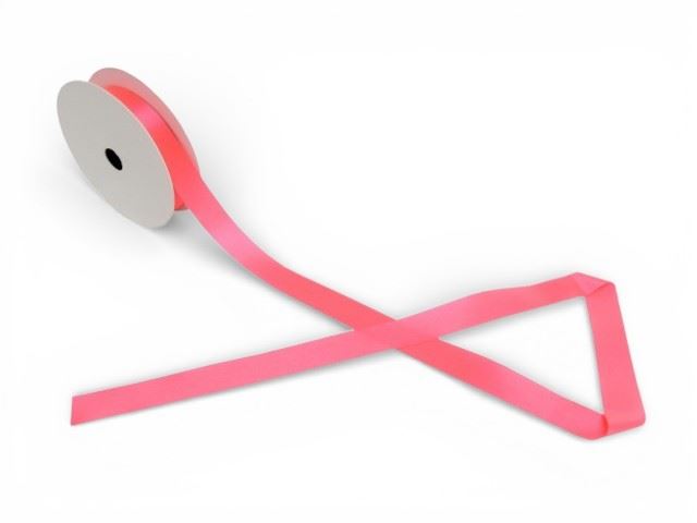 ROLO FITA CETIM 1FACE COR CORAL BRILHO 20MM X 25M