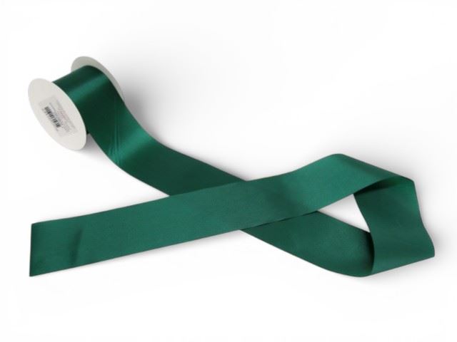 ROLO FITA CETIM 1FACE COR VERDE ESCURO 70MM X 15M