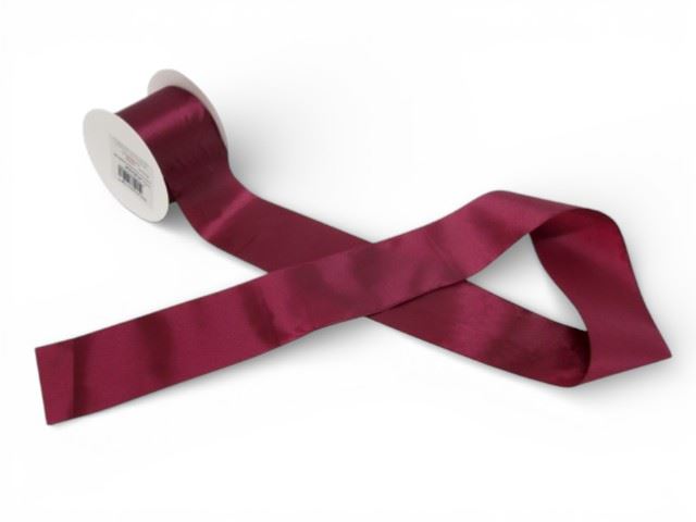 ROLO FITA CETIM 1FACE COR BURGUNDY 70MM X 15M