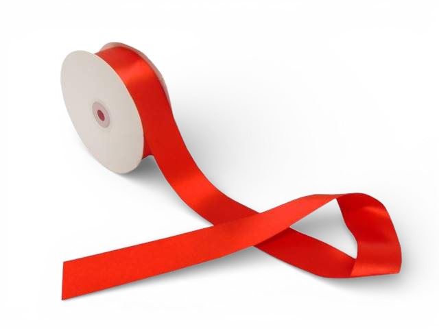 ROLO FITA CETIM DUPLA FACE VERMELHO 38MM X 50M