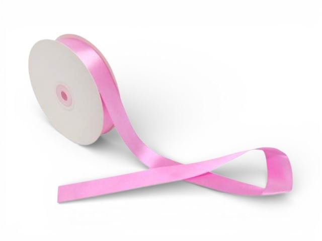 ROLO FITA CETIM DUPLA FACE ROSA 25MM X 50M