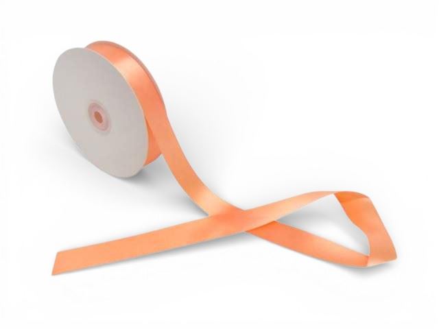 ROLO FITA CETIM DUPLA FACE CORAL 25MM X 50M