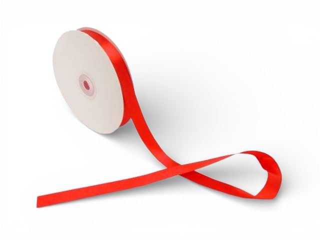 ROLO FITA CETIM DUPLA FACE VERMELHO 15MM X 50M