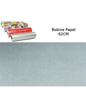 BOBINE PAPEL KRAFT PRATA 62CMX100M