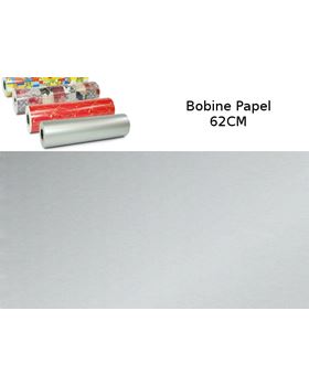 BOBINE PAPEL  PRATA  62CMX100M