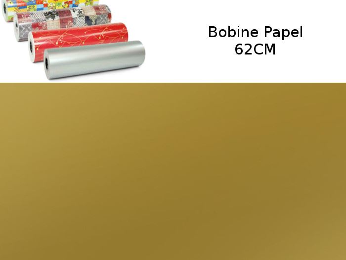 BOBINE PAPEL OURO 62CMX100M