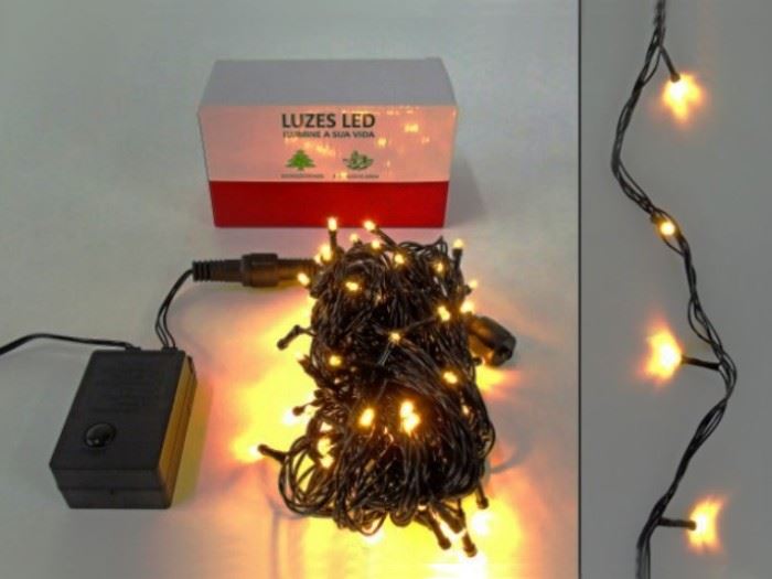 ILUMINAÇÃO NATAL  C/100LUZES LED BR. QUENTE  10M