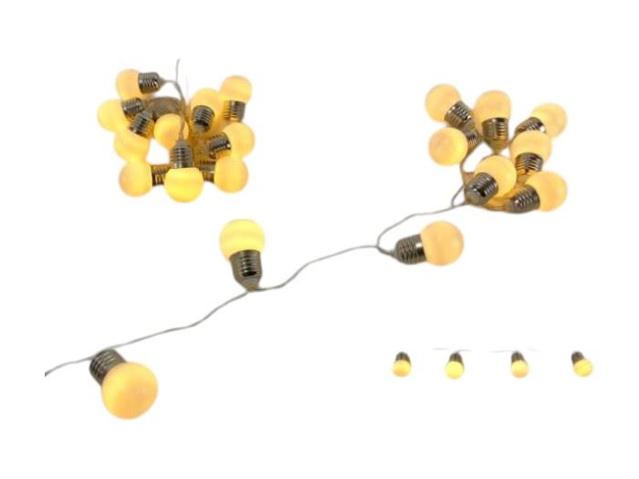 ILUMINAÇAO NATAL C/10 LUZES LED BOLA BRANCO QUENTE 1,6M