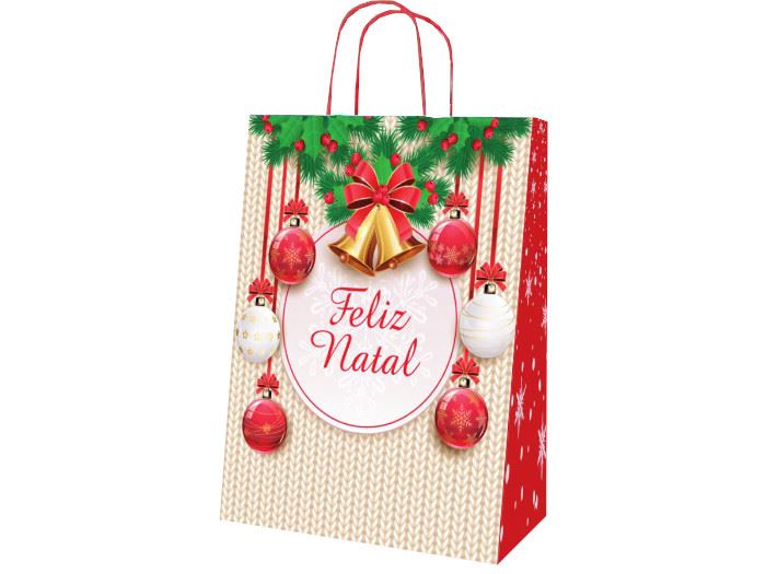 SACO PAPEL A.R. 32x14x40cm NATAL "FELIZ NATAL"(25)