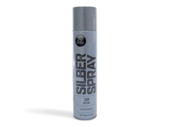 FRASCO TINTA SPRAY 400ML METALIC PRATA