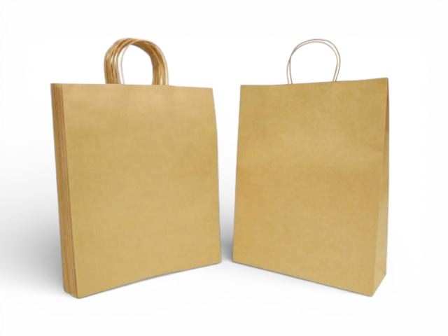 EMB. C/10 SACOS PAPEL KRAFT 100G 41X32X12CM