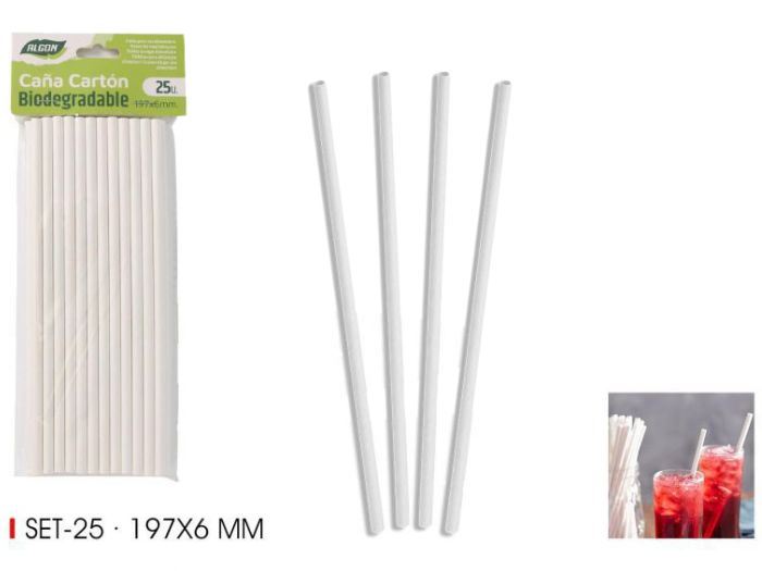 SET25 PALHINHAS PAPEL BRANCO 197X6MM ALGON