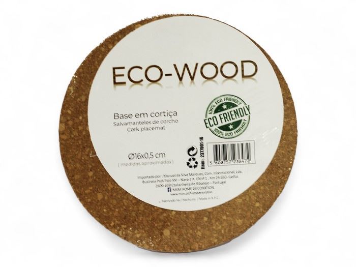 BASE P/QUENTES CORTIÇA 16X16CM