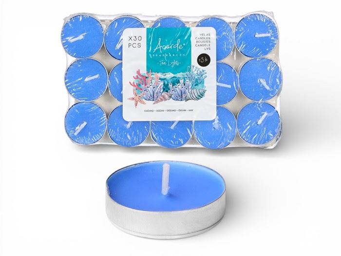 SACO C/30 VELAS TEA-LIGHT  OCEANO  3H