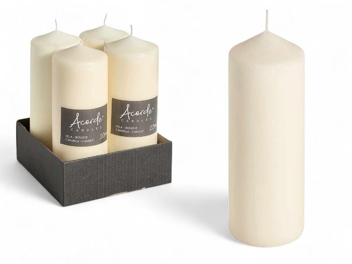 VELA CILINDRICA CREME 20CM