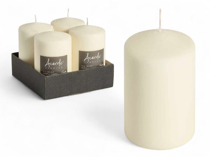 VELA CILINDRICA CREME 15 CM