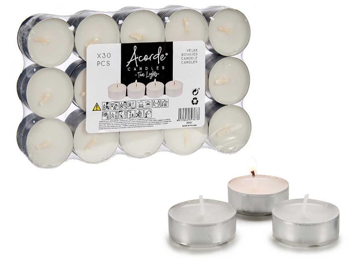 VELA 30 TEALIGHTS 4 HORAS